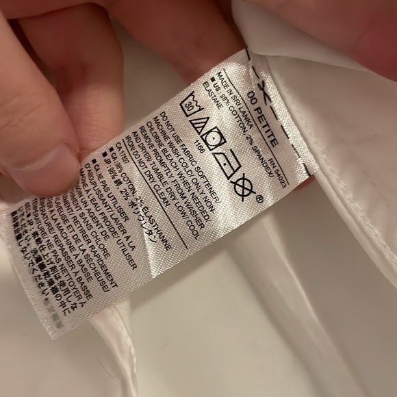 Banana Republic Tailored Fit Shirt White 00P - Picture 4 of 5